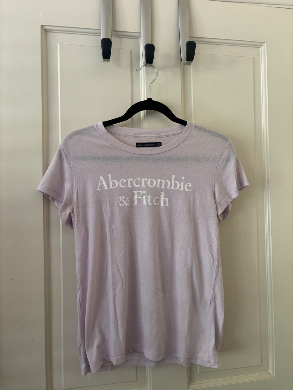 Abercrombie & Fitch Lavender Crew Neck Logo Tee